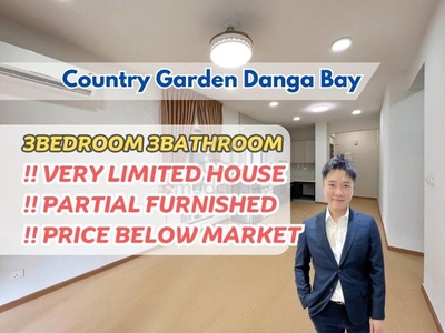 Country Garden Danga Bay 3bed 3bath Partial Furnished Rent