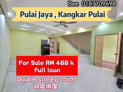 Pulai Jaya Kangkar Pulai Double Storey 20x70 Full Loan AAA listing