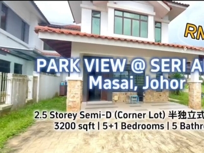 PRICE DROP!!! Park View Seri Alam, 2.5 Storey Corner Semi-D RM1.7Mil with big garden