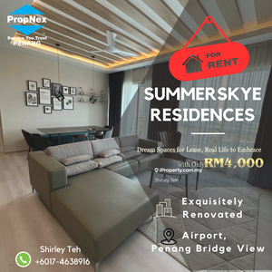 Summerskye Bayan Lepas Fr Rent-Exquisitely Renovated with Perfect View