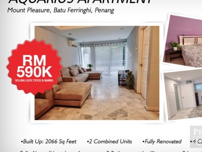 Aquarius Apartment, Batu Ferringhi, Penang, 2066 Sq Feet, Combined Unit, Below Market Value