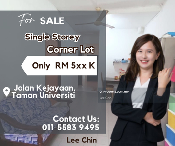 Taman universiti jalan kejayaan single storey corner lot for sale