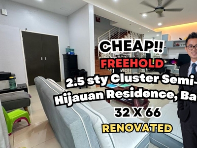 C H E A P 2.5 sty Cluster Semi-D@ Hijauan Residence, Batu 9