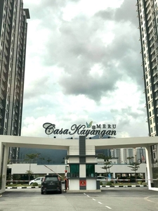Casa Kayangan apartment @ Meru Kinta Perak, High floor, basic condition, with balcony, facilities, covered 1 car parking, gated and guarded