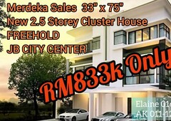 ?????? New 2.5 Storey Cluster House #33x75?? (BELOW BANK VALUE) 20%