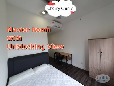 [Female Unit] Master Room with Queen Size Bed | Unblocking View | Attached Own Washroom | WIFI up to 300Mbps |