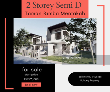 Full Loan 2 Storey Semi D Taman Rimba, Mentakab, Pahang