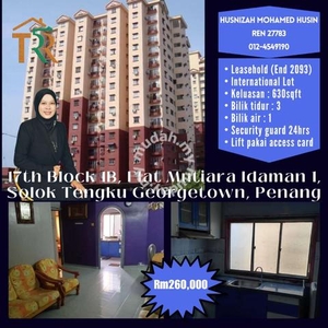 17th Floor, Block 1B, Flat Mutiara Idaman 1, Solok Tengku, Georgetown,