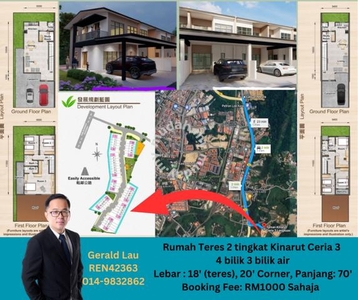 Rumah Teres Baru 2 tingkat KK Kinarut Penampang Pan Borneo Lok Kawi
