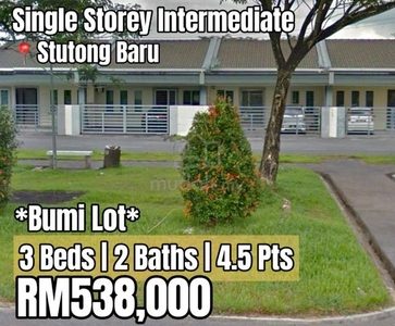 BUMI LOT Stutong Baru 4.5 Pts Single Storey Intermediate