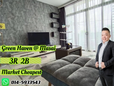 Green Haven/ 3R 2B/ Market Cheapest/ Bandar Seri Alam/ Masai/ Megah Ria