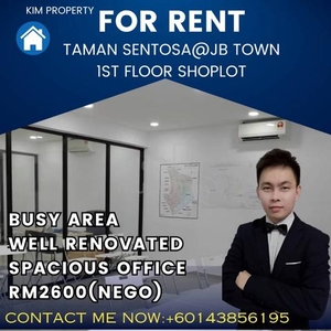 1st Floor Office@JB Town for Rent