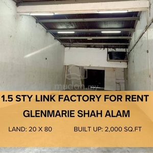 [20x80] 1.5sty Link Factory Glenmarie Hicom Industrial Park Shah Alam