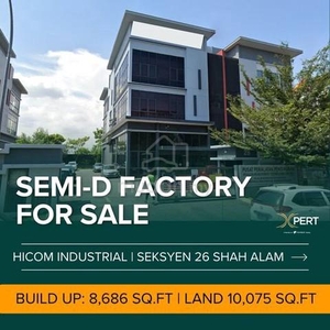3sty Semi-d Factory For Sales @ Hicom Industrial Park, Section 26