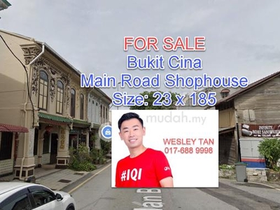 Bandar Hilir Bukit Cina freehold Shophouse End Lot 700m to Jonker