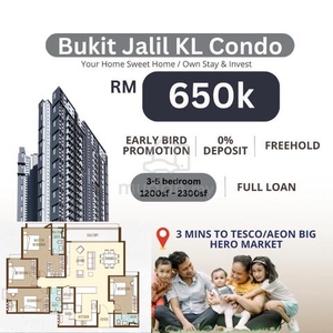 Bukit Jalil Sky Semi-D 2400sqft 6 rooms with 4 carpark