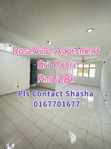 Kulai Sri Putri Rose Villa Medium Cost Apartment Fully Renovated 228k