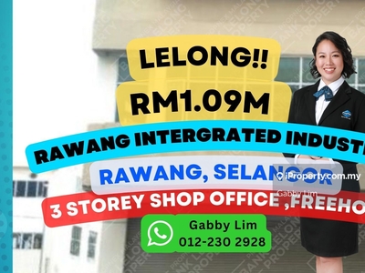 Lelong Cheap 3 storey shop office Rawang
