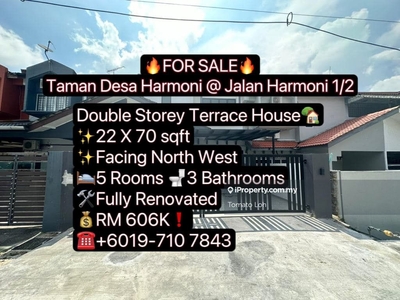 Taman Desa Harmoni Double Storey Terrace House Renovated For Sale