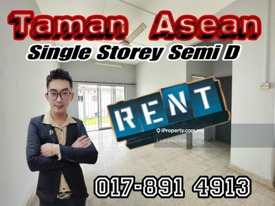 Malim Taman Asean Single Storey Semi D for Rent