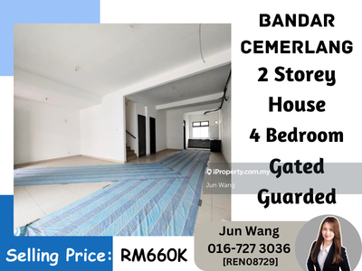 Bandar Cemerlang, 2 Storey House 24x70, Gated Guarded, 4 Bedroom