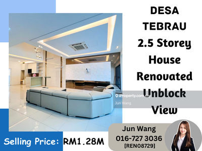 Desa Tebrau, 2.5 Storey House 26x80, Unblock View, Renovated, G&G