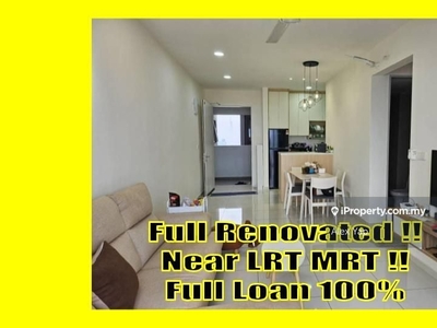 Freehold / Strata Title / Full Loan 100% / Full Renovated/Near LRT MRT