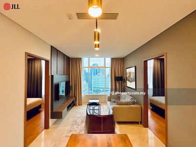 2 bed 2 bath plus study with TRX and oblique Petronas twin towers view