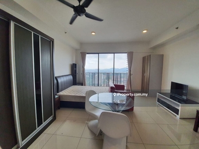 Fully furnished studio with condo facilities and short walk to Mall