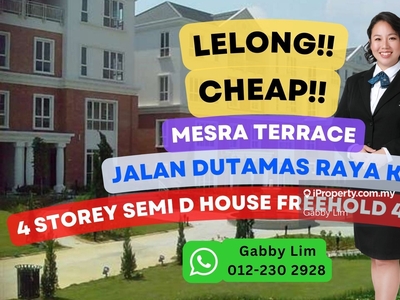 Lelong Super Cheap 4 Storey Semi D House @ Mesra Terrace Dutamas KL