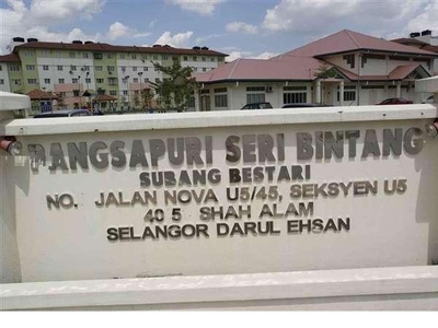 Pangsapuri Seri Bintang,Section U5,Shah Alam, Rumah Lelong Murah