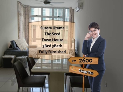 Sutera Utama Town House The Seed 3Bed 3Bath fully furnished