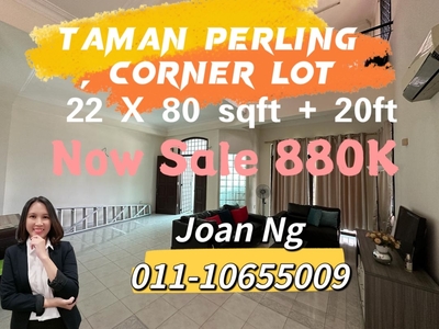 Taman Perling Corner Lot Double Storey Terrace House For Sale