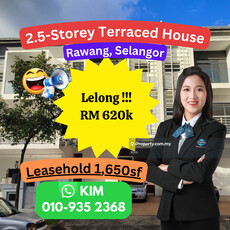 Lelong 2.5-Storey Terraced House, Tasik Residency, Rawang, Selangor