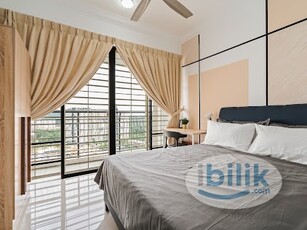 Exclusive Fully Furnished Medium Room with Balcony, walking distance MRT, No Mixed Gender