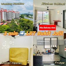 P/ Furnish (Kitchen Cabinet, Water Heater, Fridge) Clean, Balcony view