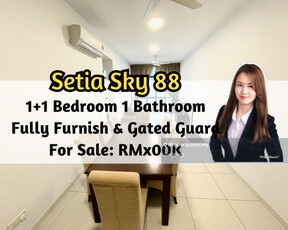 Setia Sky 88, Gated Guarded, City View, Fully Furnished, 1 plus 1 Bed