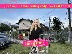Taman Perling 2 Storey Low Cost Terrace Corner Lot 2bed Can Full Loan