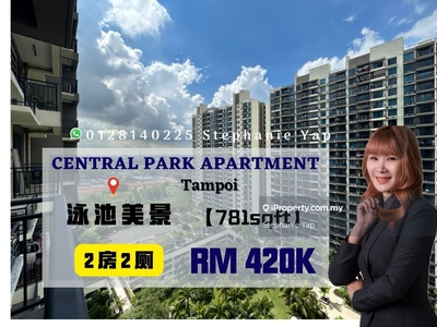 Central Apartment, Tampoi, Near Ciq, High Floor, Pool View, 2bed
