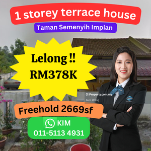 Cheap Rm122k 1 Storey Terrace House Taman Semenyih Impian