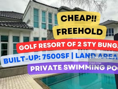 Cheap Saujana Impian Golf Resort of 2 sty Bungalow with Swimming Pool