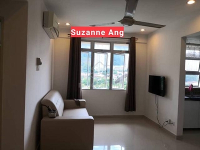 Partially Furnished & Renovated 800 sqft 1cp Azuria Condo for rent.