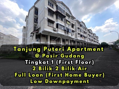 Pasir Gudang/Tanjung Puteri Apartment/Full Loan/2 Bilik/Tingkat Satu