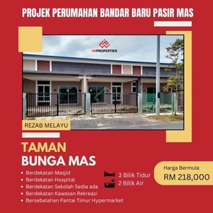 Rumah Teres BEBAS BANJIR Bandar Baru Pasir Mas