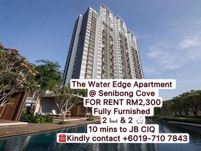 The Water Edge Apartment @ Senibong Cove Fully Furnished FOR RENT