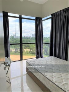 Corner unit with balcony, unblock view, almost full furnished, cheapes