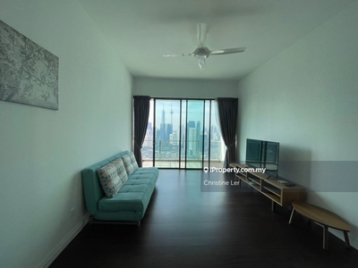 High floor, one bedroom with bathtub and KLCC view