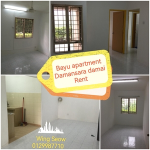 Bayu apartment Damansara damai For Rent Ground floor partly furnished kitchen cabinet