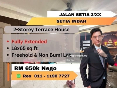 Fully Extended 18x65 Double Storey House at Setia Indah, Johor Bahru