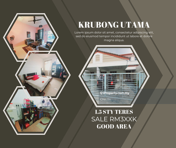 Good Price 1.5 Sty Teres House Fully Tile Good Area Krubong Utama
